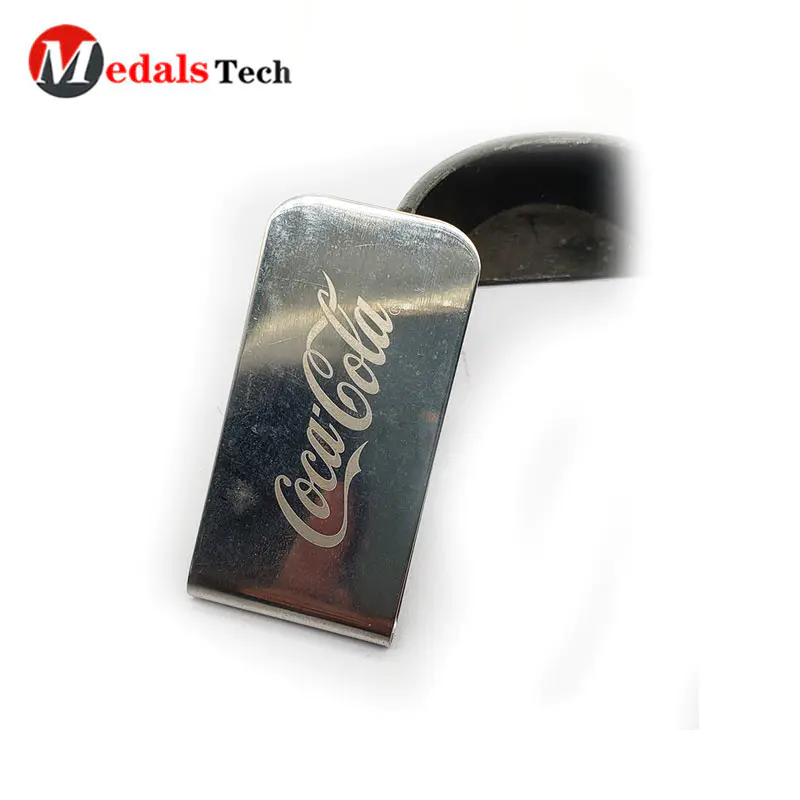 Wholesale custom logo blank stainless steel metal money clip for sale
