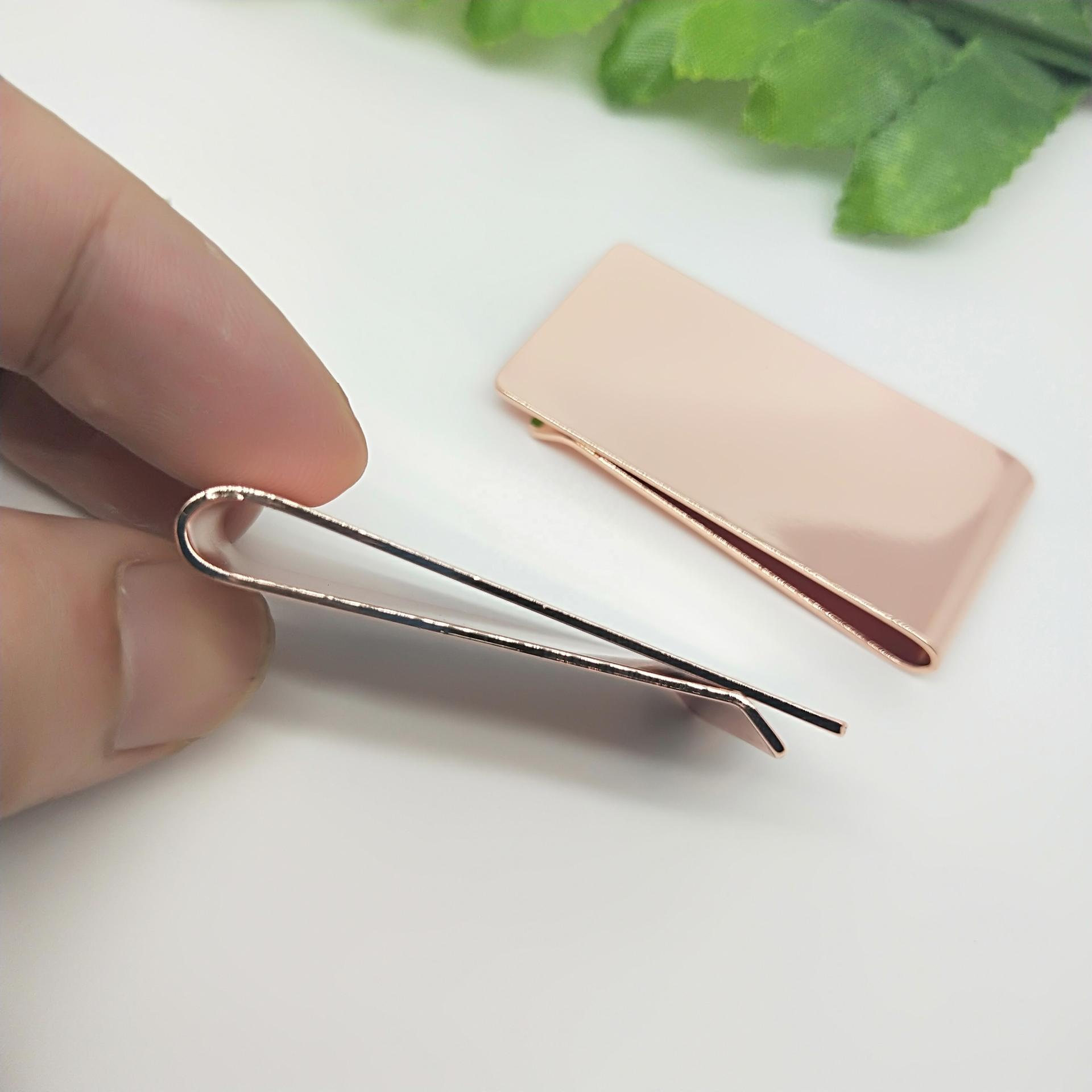 Bulk quality polishing copper blank wallet money clip for men