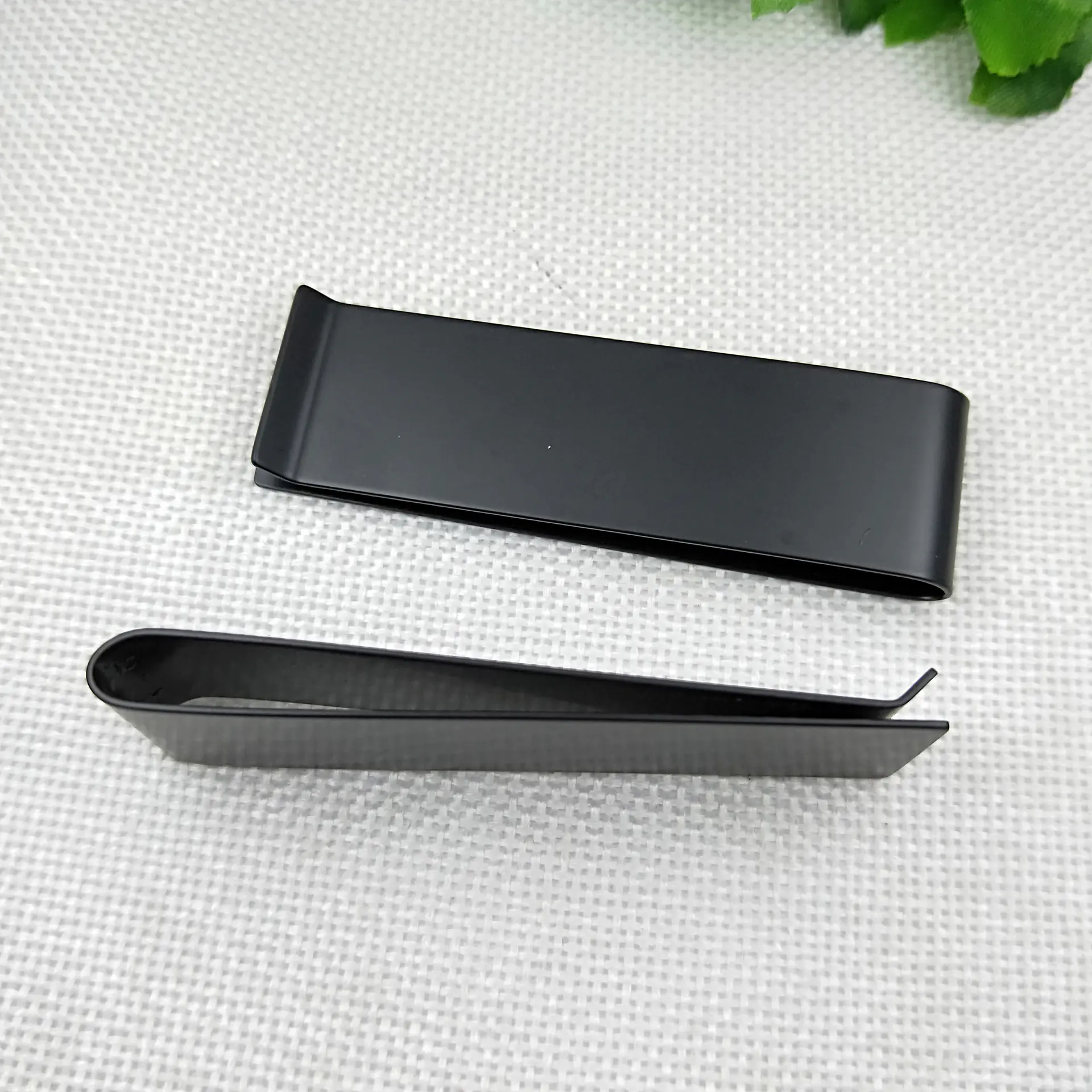 Customized metal cheap black stainless steel blank money clip