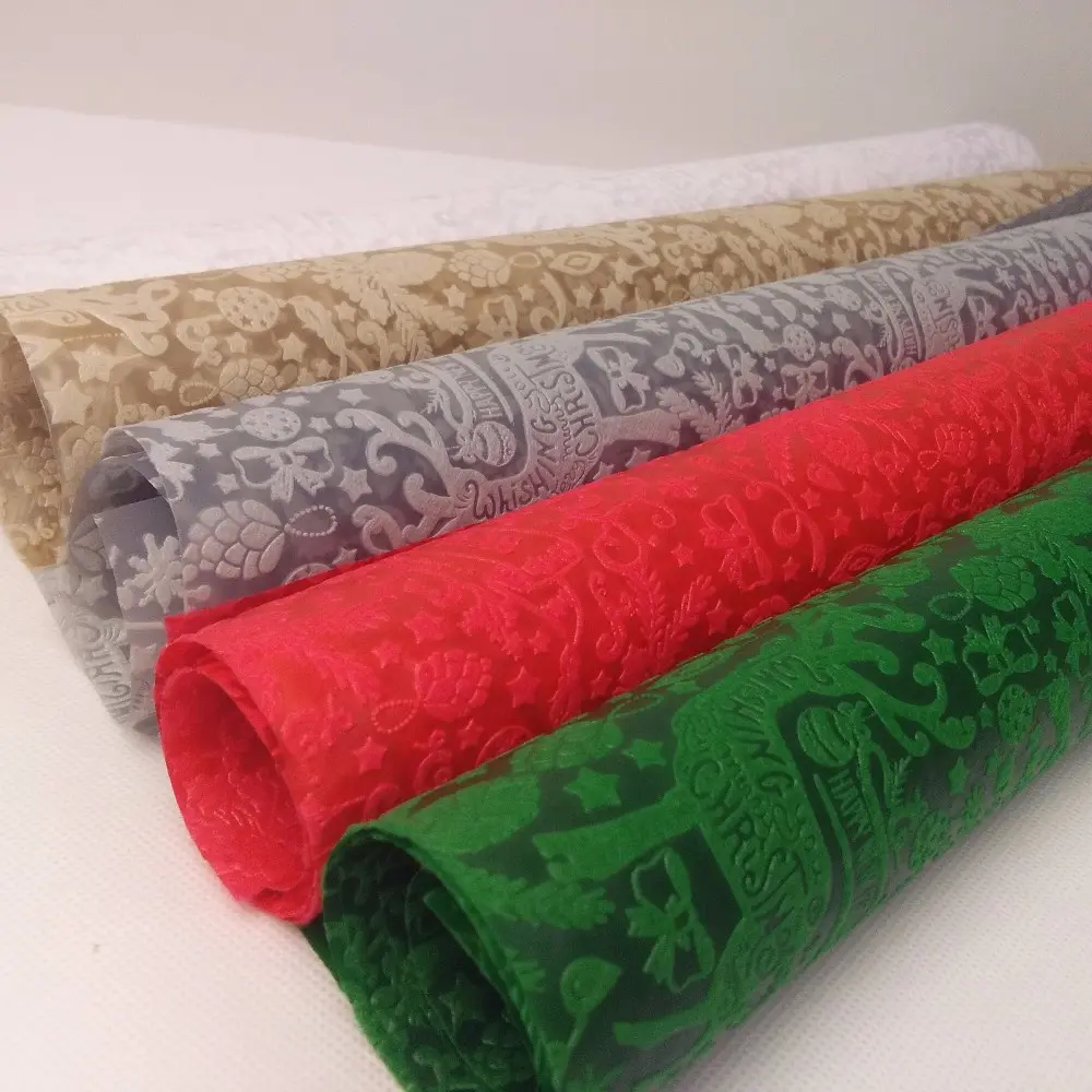 Hot sale embossed nonwoven fabric non woven table cloths emboss fabric