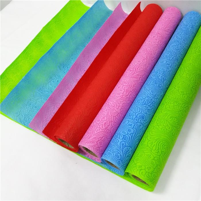 Nonwoven Fabric Roll Free Sample Custom Printed Fancy Eid Gift Wrapping Paper With flower wrapping paper fabric