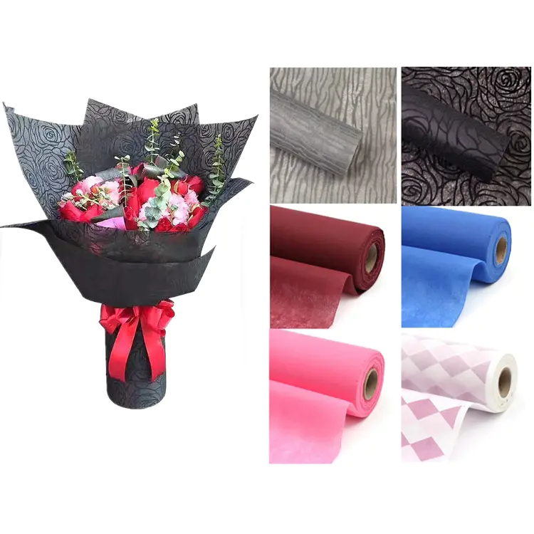 tela no tejida spunbond 2019 Hot sale 100% pp spunbond flower wrapping nonwoven fabric