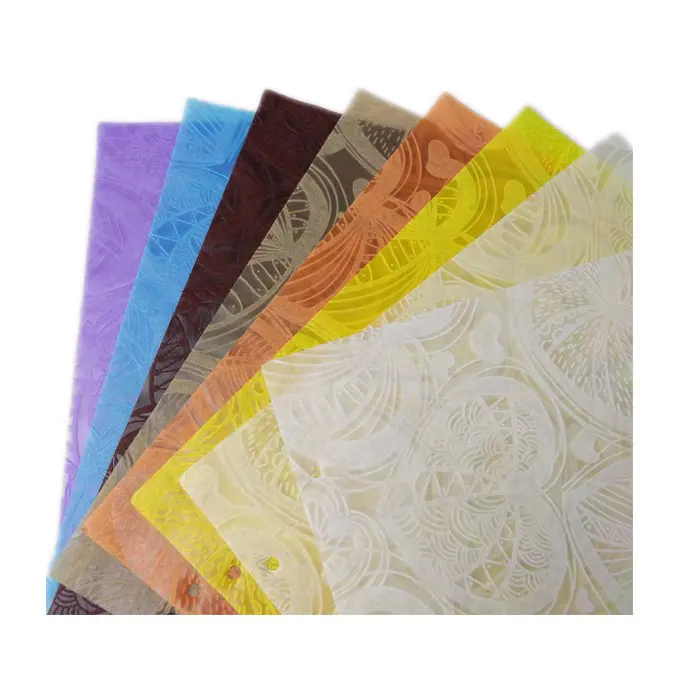 New Factory Colorful PP Embossed love design Nonwoven Spunbonded Fabric