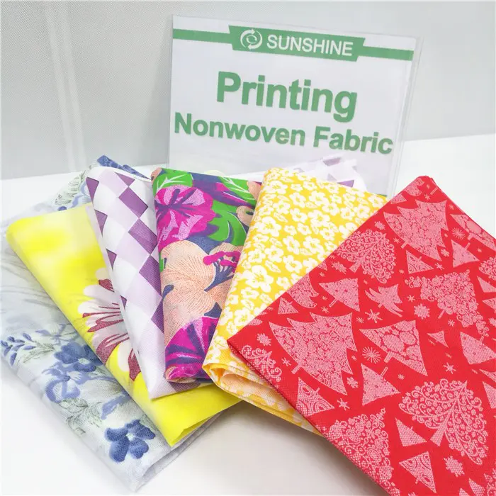 Laminated PrintedEmbossednon-woven fabric 100%pp spunbond for Bag TableclothsFlower wrapping Weeding decoration