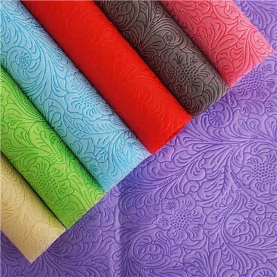 Colorful non woven packing giftFabric flowers