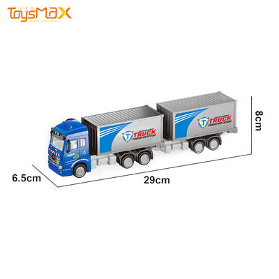 Europe style 2019 New hot sale 1:46 Diecast Alloy Toys Truck Trailer Metal Truck Toy Trailer