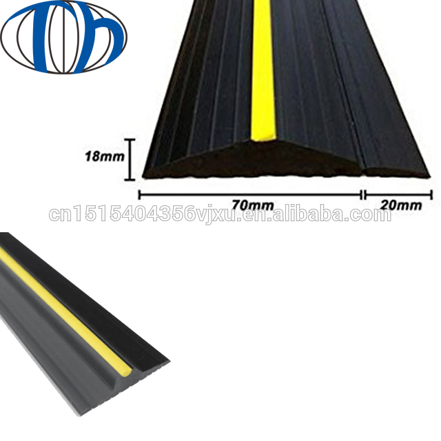 Extruded nbr rubber black strip with yellow garage door weather seal threshold