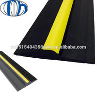 Reach to shipExtruded rubber black strip with yellow garage door weather seal threshold