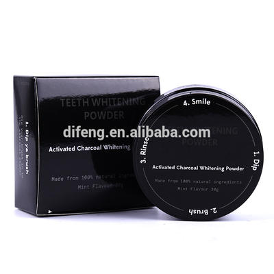 Activated coconut charcoal powder teeth whitening with private label