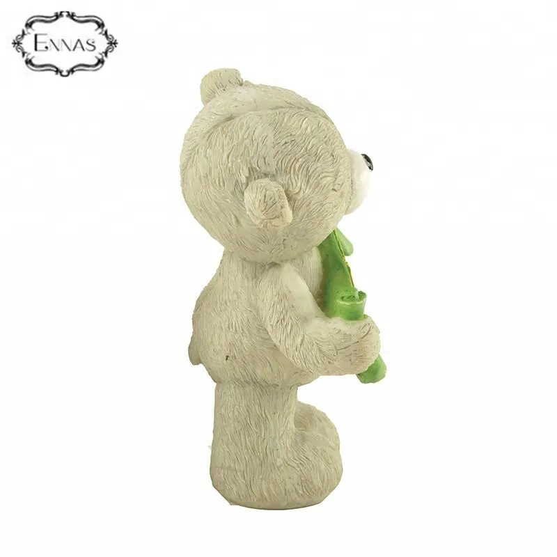 Polyresin standing bear figurines with BEST FRIENDS for table