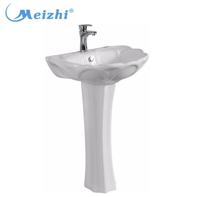 Creamic sanitary flower shape pedestal cone wash basin
