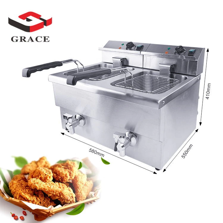 Recommend Ecofriendly Kitchen Portable Food Home Use 2 Tank Electric Gas Deep Fryer