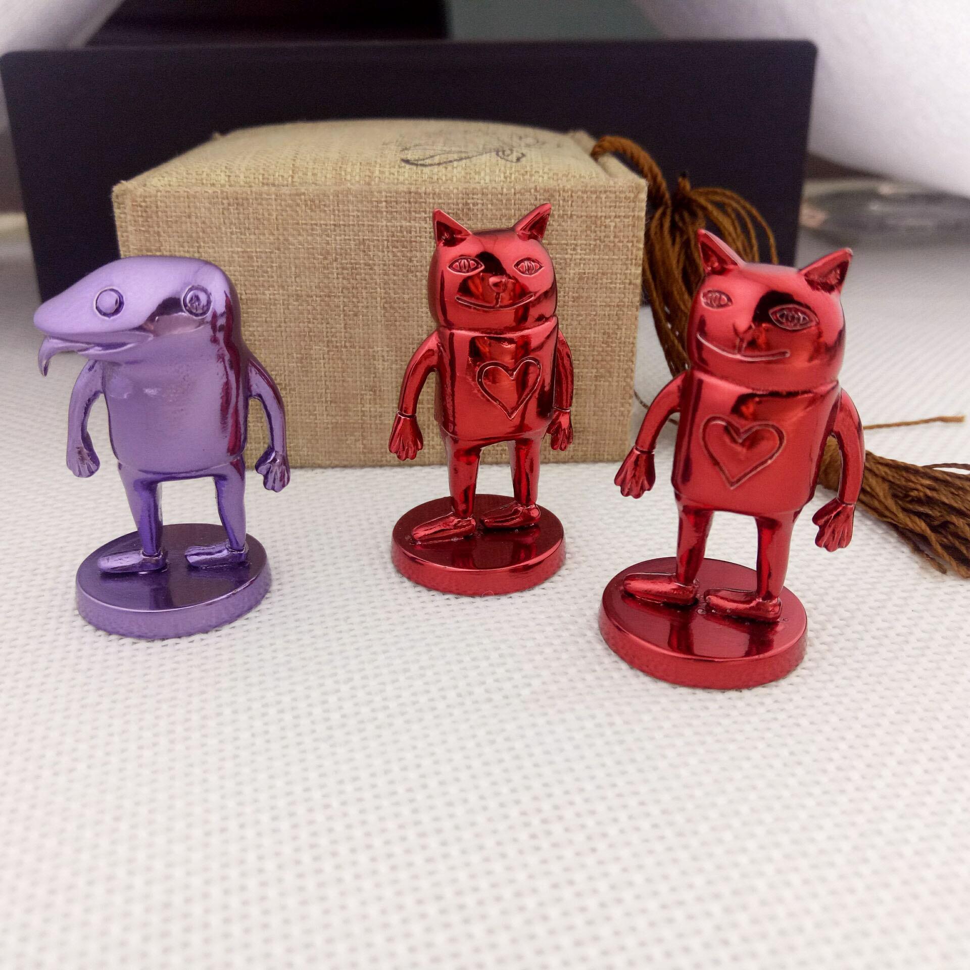 Custom high quality color plating 3d metal miniature figures for games and movies character