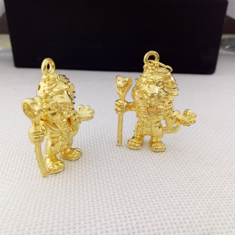 Gold plated custom 3d metal pendants,3d metal charm
