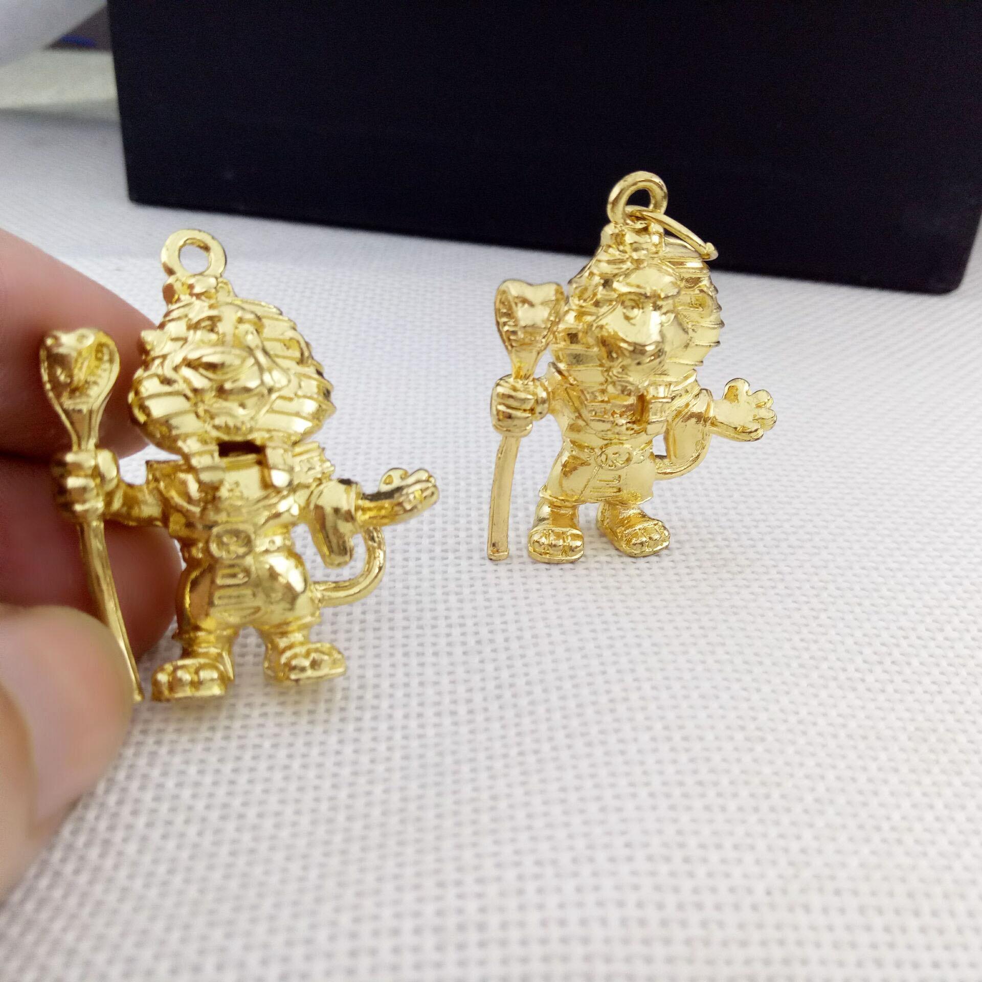 Gold plated custom 3d metal pendants,3d metal charm