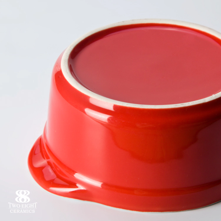 new arrivals hotel crockery red soup bowl with handle soup cup