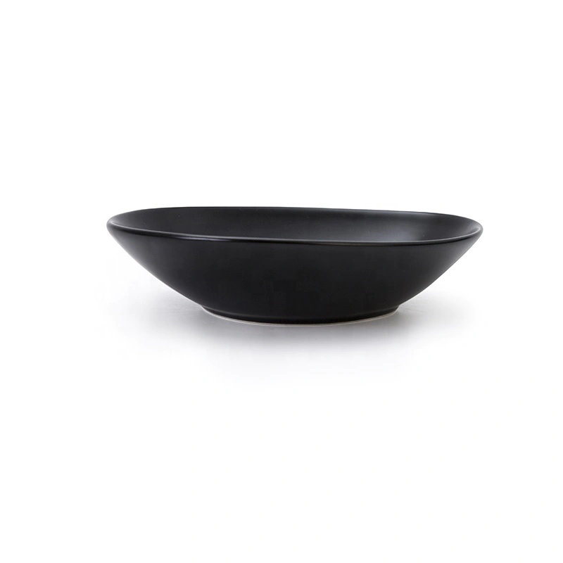 2018 New Style Porcelain Restaurant Irregular Type Dish, Porcelain Plate Black Porcelain Buffet Plate~