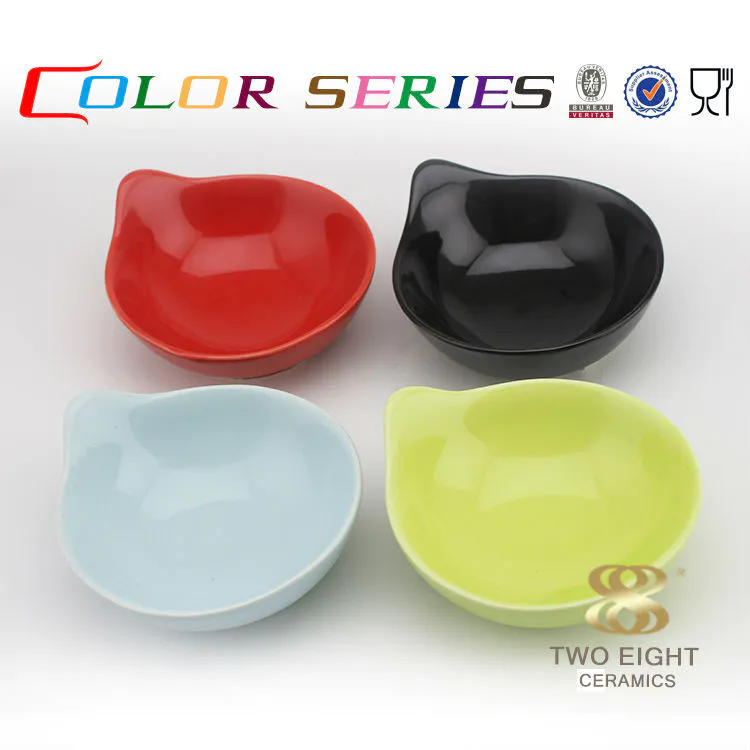 Hot Multi-functional colorful ceramics 4 pcs set sauce bowl