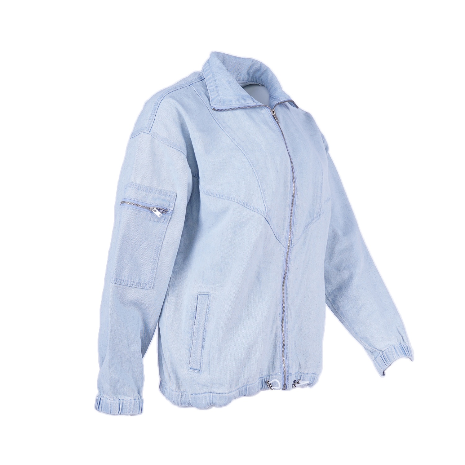 SKYKINGDOM brand design jeans jackets autumn windproof turn down collar side pocket zipper women denim jackets