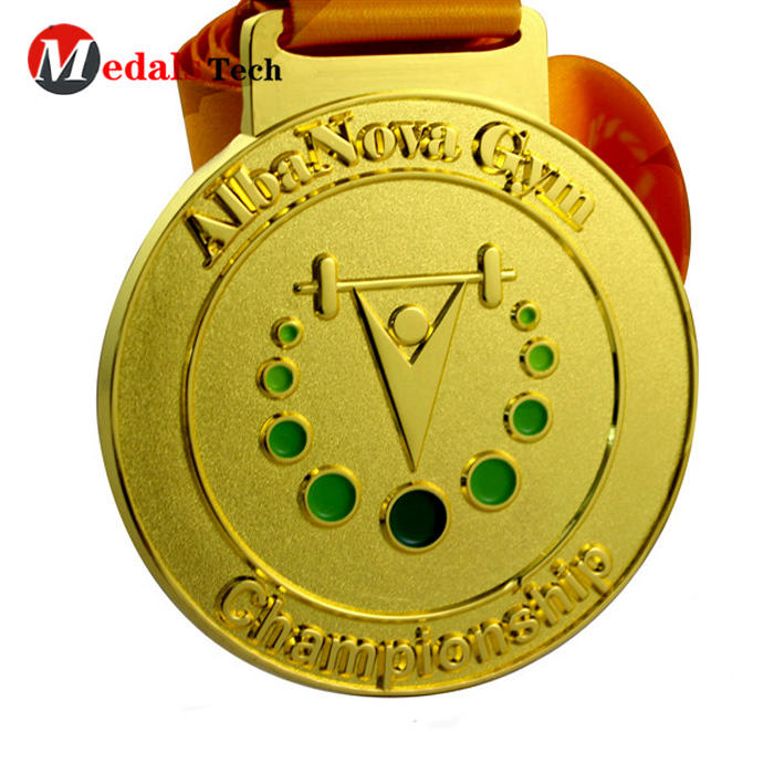 Professional China supplier rudder ocean championship swimming custom 18k gold metal medal