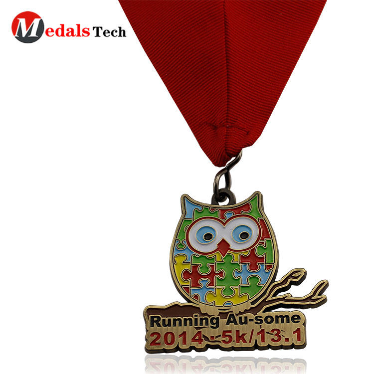 High quality cheap custom finisher antique plating award custom marathon medal metal medal 3d