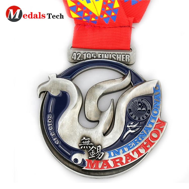 2020 Good quality custom military 3D antique nickel silver plating souvenir sports metal competition cheer medal