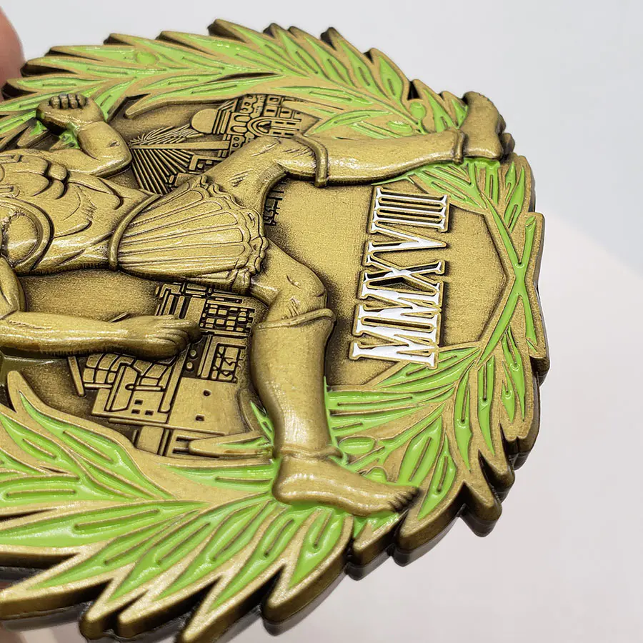 Cheap antique bronze silver metal award marathon finisher sport medal