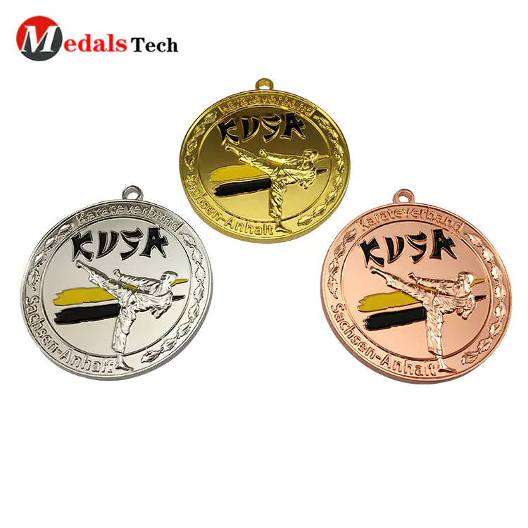 Cheap souvenir logo make metal custom 3d embossed bowling event finisher award medallion custom bronze blank sports medal