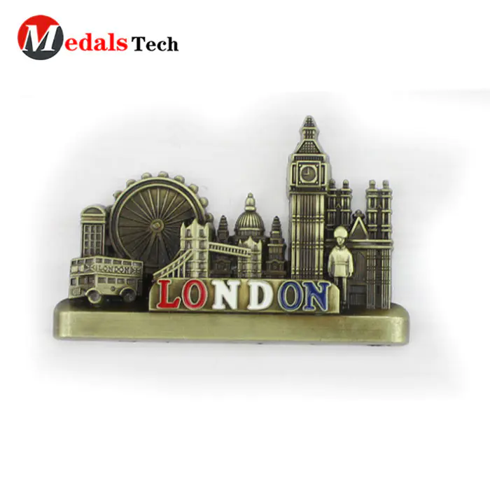 Most popular antique London morocco souvenir shopping USA metal refrigerator magnet for traveller