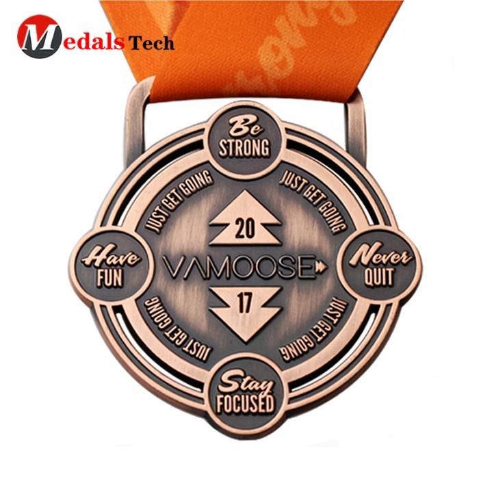 Factory price antique coin trophies classic cross shape engraving laser logo custom military medal