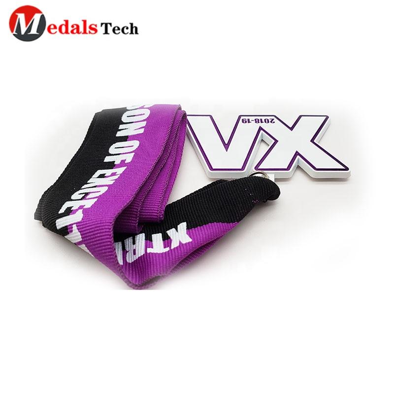 3D XV shape white spray paint colorful raised finisher medal of honor USA