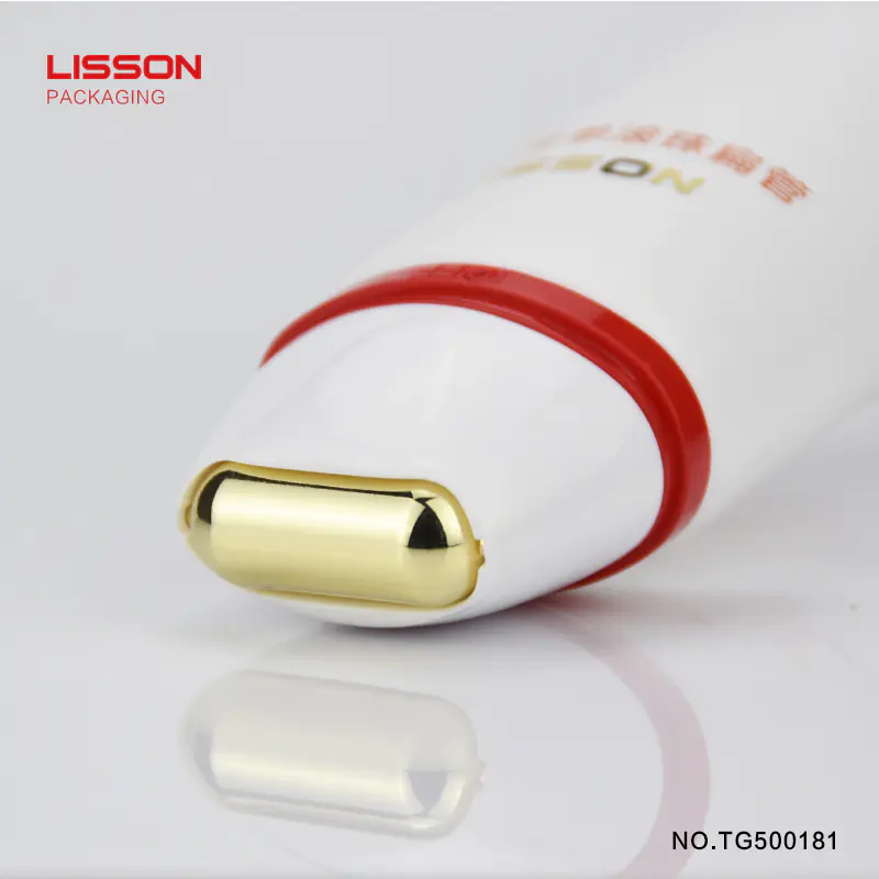 D50 packaging plastic oval tube for body care products stainless single roller ball massage