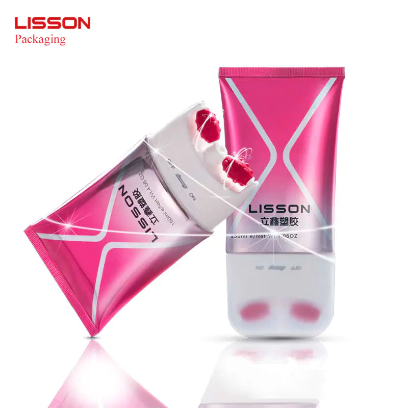 100ml 5 beads roll-on massage pink body cosmetic plastic squeezed tube from Lisson