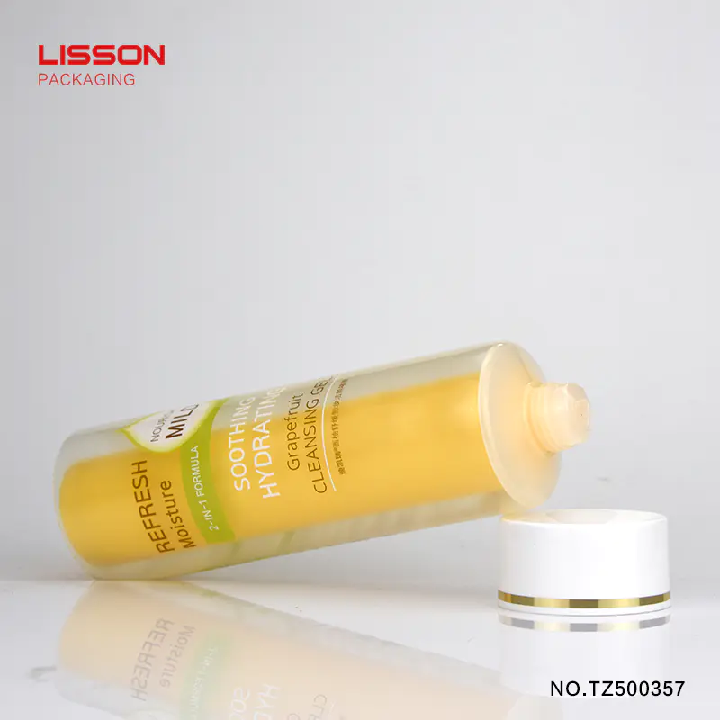 200ml two creams dual chamber tube with screw cap cosmetic printing 2 in 1 tube