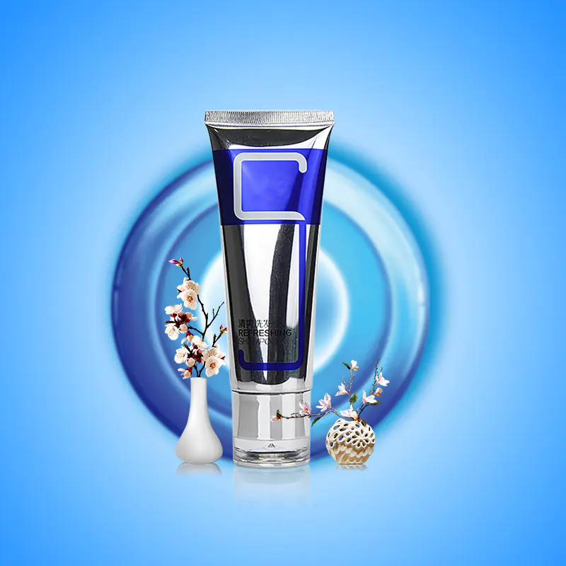 100ml high gloss cosmetic plastic shampoo tube packaging with acrylic screw cap