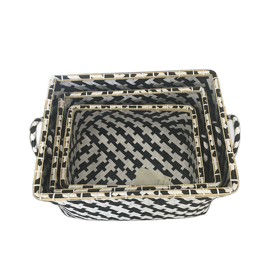 Customized Handmade Nice Cheap Packing Belt Bamboo Laundry Basket