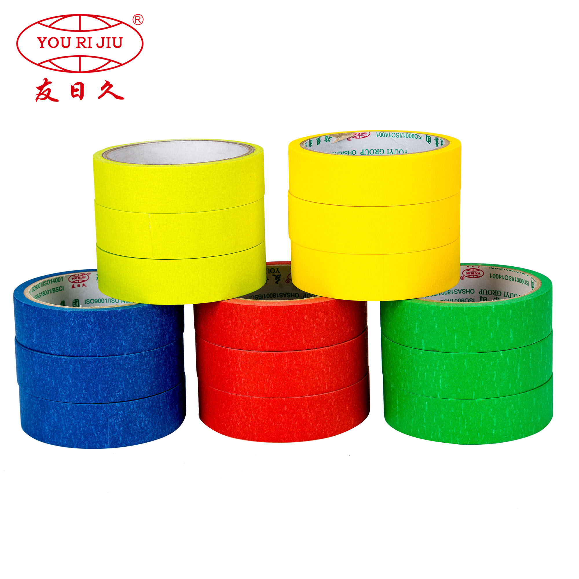 Green Masking Tape 60 degree general purpose jumbo roll finish roll