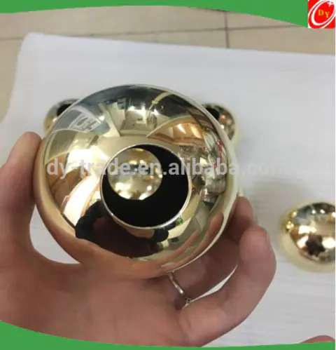 high quality brass hollow sphere with through hole ,used for lamp shade