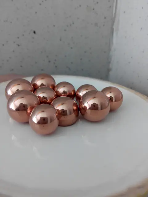 Small Large Hollow Soild Mirror Polished Red Copper Ball