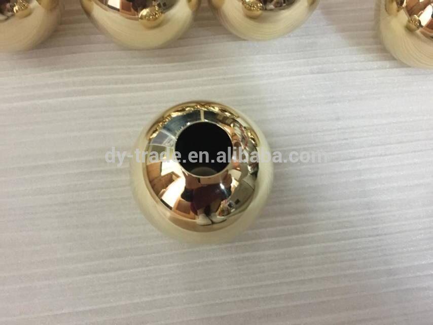 high quality brass hollow sphere with through hole ,used for lamp shade