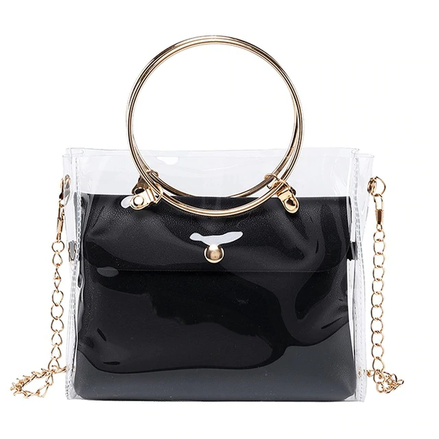 Women Luxury Jelly Transparent Shoulder Crossbody Bag Versatile Tote Outdoor Ladies Bag Handbag Messenger Shoulder Bags