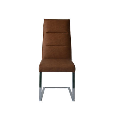 Guanxin Home Furniture modern PU Dinning chair with Chrome legs DD1431-F