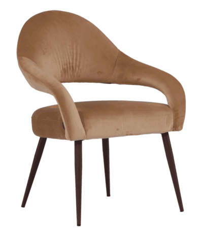 Guanxin Furniture Accent Chair in Champagne Golden Velvet with Conical Tube Legs