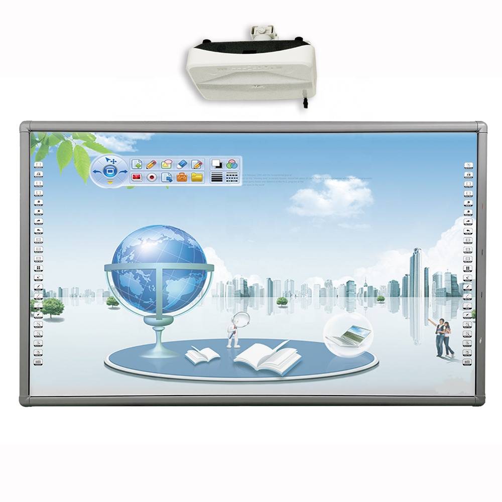 China 82inch IR finger touch interactive electrical smart class whiteboard for classroom