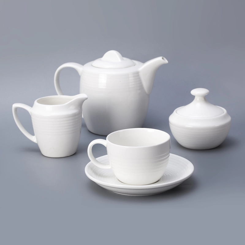 Hotel ChinawareWhiteBanquet Coffee Set Tea Cups Sets, Hotel Tableware Supplierd Coffee Set>