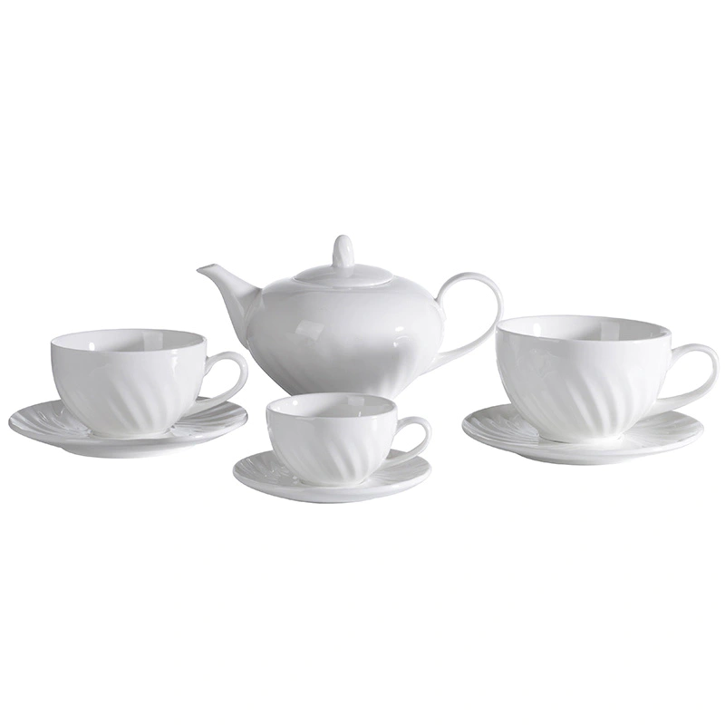 High Quality Luxury Fine China Dinner Set, Ceramic Tableware Set,White Ceramic China Tea Set