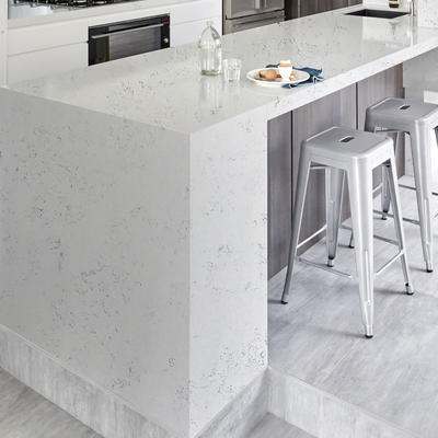 MGS-Carrara White Marble Artificial Quartz Stone Panel Slab Vanity Countertop Solid Surface cupc approval Engineered Stone