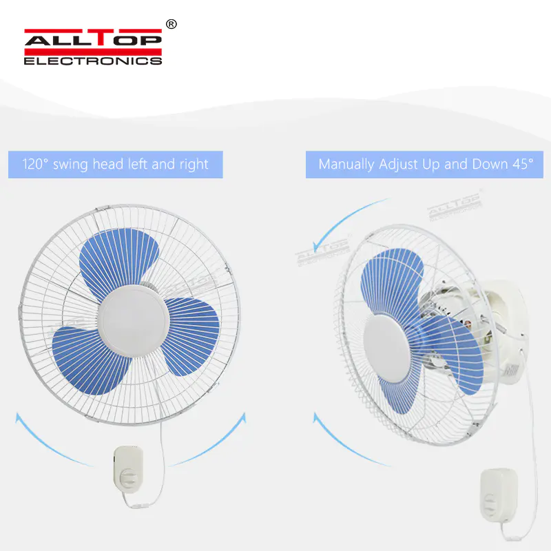 ALLTOP Manufacturer Price High Speed Plastic Blade 3 Speed 16inch Wall Mount Fan