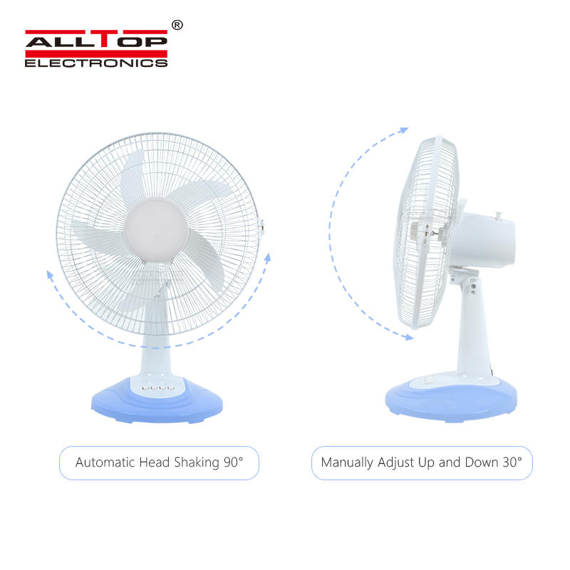 ALLTOP High quality motor safety air circulation fan three wind speed five blades mini solar table fan