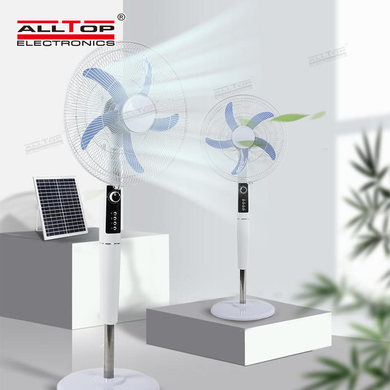 ALLTOP New Solar panel low noise strong wind 16 Inch solar stand fan